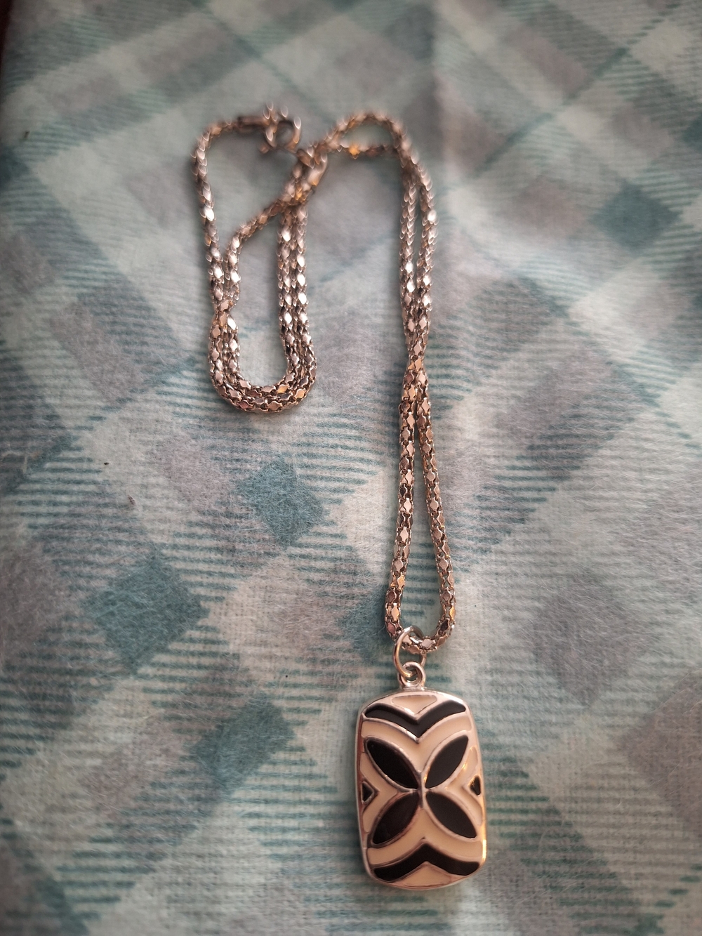 DaVinci Geometric Pendant Necklace in Silver Finish